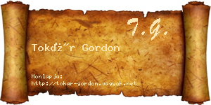 Tokár Gordon névjegykártya