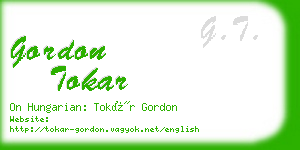 gordon tokar business card